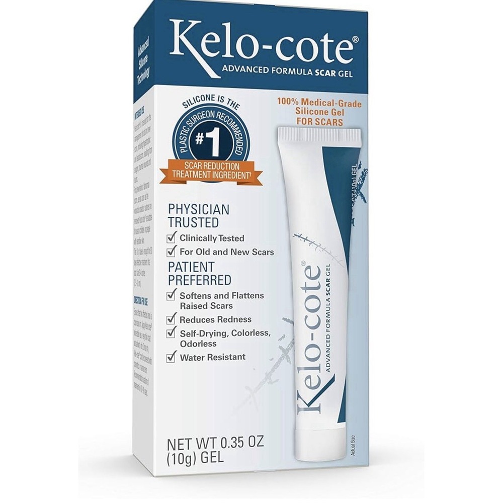 Kelo-cote Advanced Formula Scar Gel 10g 0.35oz Medical Grade Silicone Scar Care